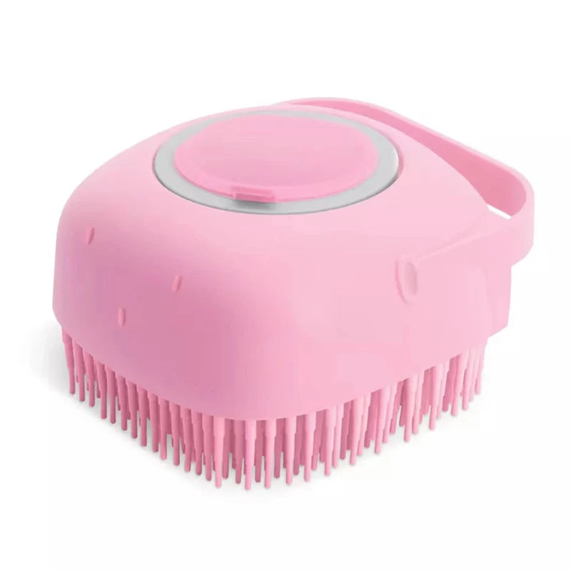 2-in-1 Silicone Pet SPA Massage Bath Brush & Grooming Tool for Dogs & Cats