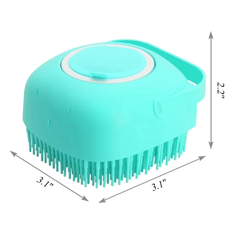2-in-1 Silicone Pet SPA Massage Bath Brush & Grooming Tool for Dogs & Cats