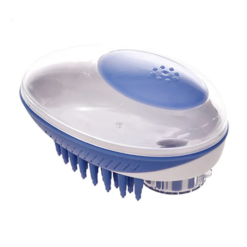 2-in-1 Silicone Pet SPA Massage Bath Brush & Grooming Tool for Dogs & Cats