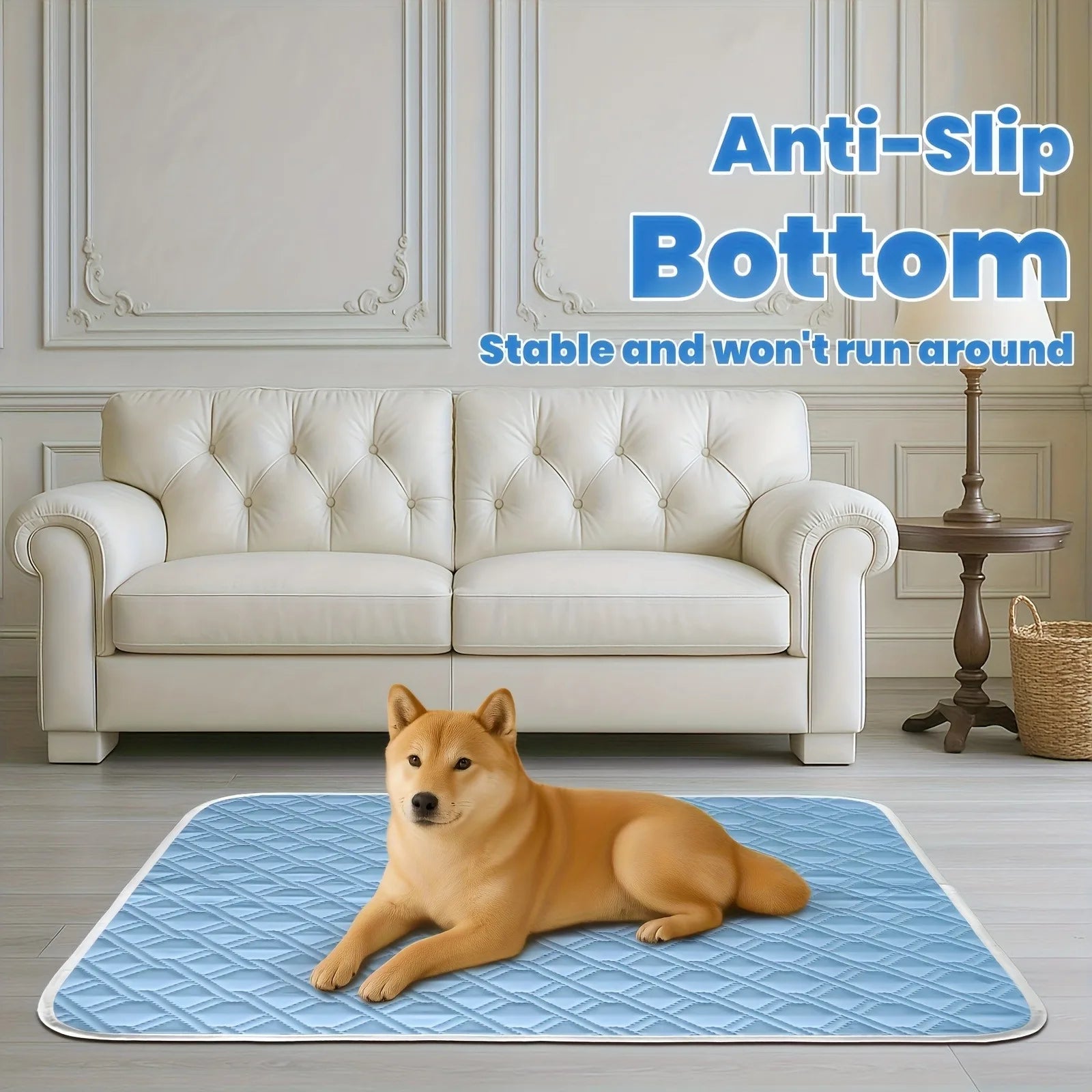 Self-Cooling Ice Silk Pet Mat – Breathable Summer Sleep Pad for Dogs & Cats