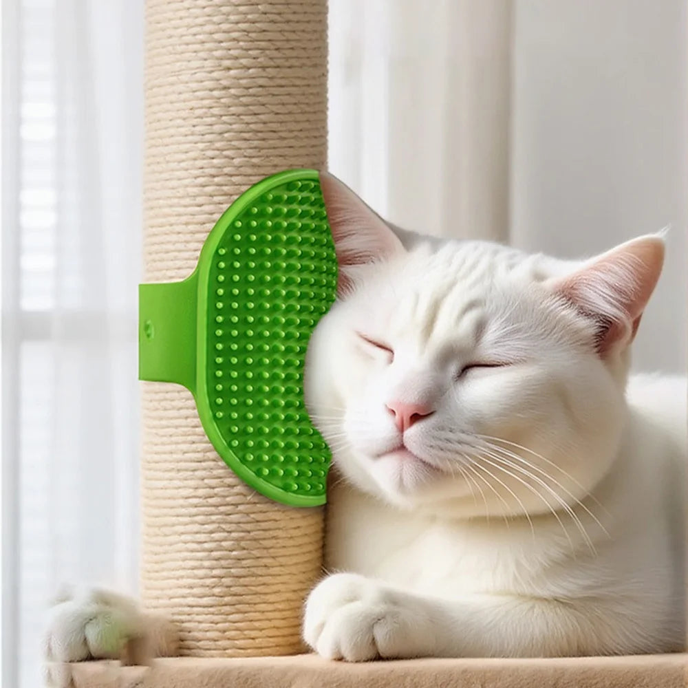 2026 Smart Table Corner Pet Grooming Brush – Adjustable Cat Self-Scratcher & Multi-Surface Massage Tool with Double-Sided Deshedding Bristles