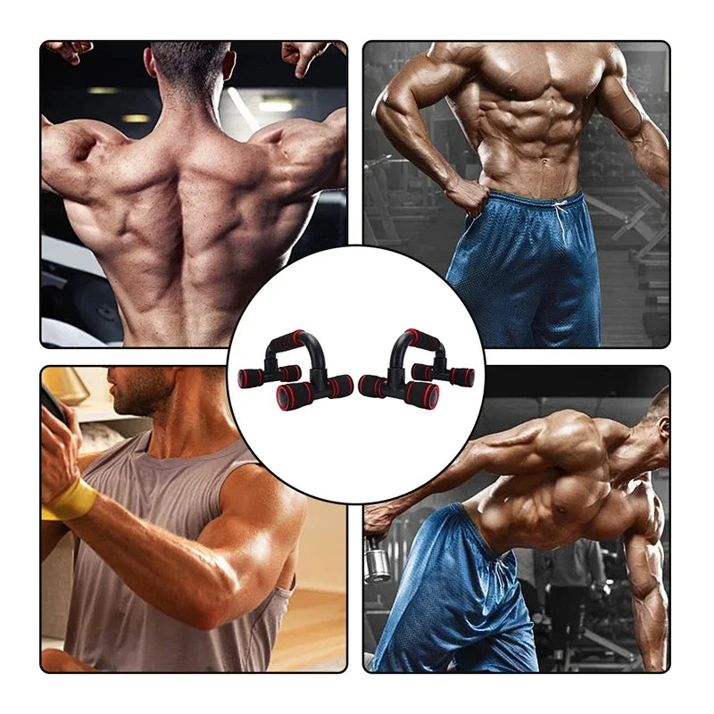 H-Shaped Ergonomic Push-Up Bars – High-Stability ABS Muscle Trainer with Sweat-Wicking Foam Grips for Home Gym, Pectoral, and Triceps Exercise