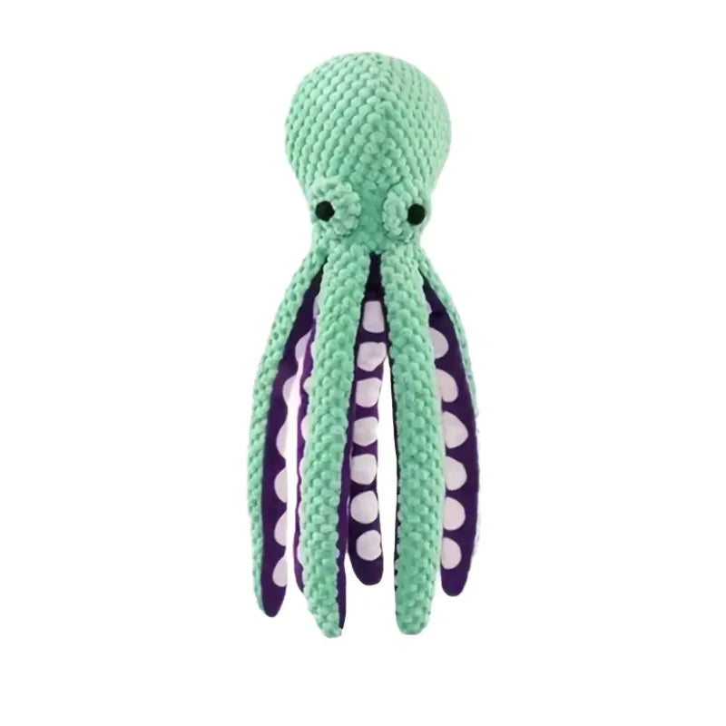 Interactive Squeaky Octopus Plush Dog Toy
