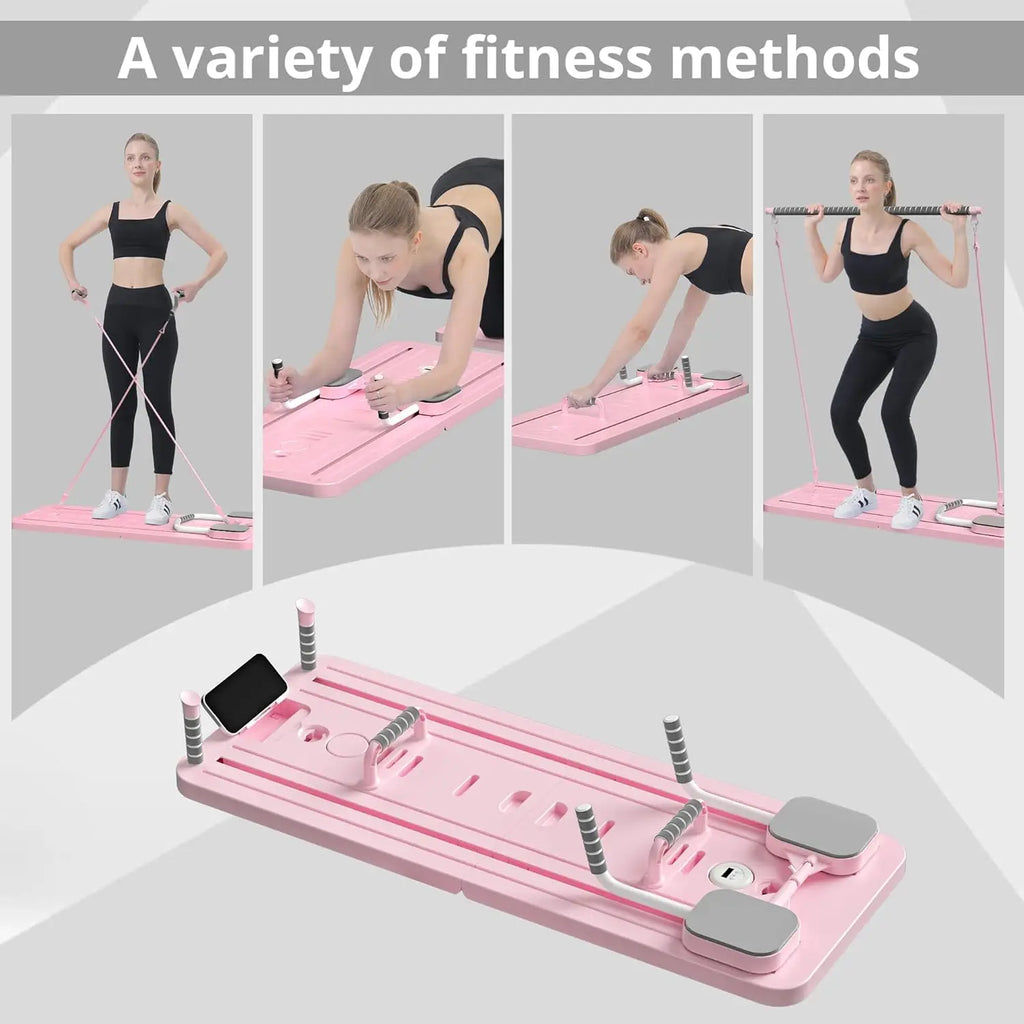 8-in-1 Smart Pilates Reformer Board & Strength Training System – Professional Home Gym with Integrated Timer