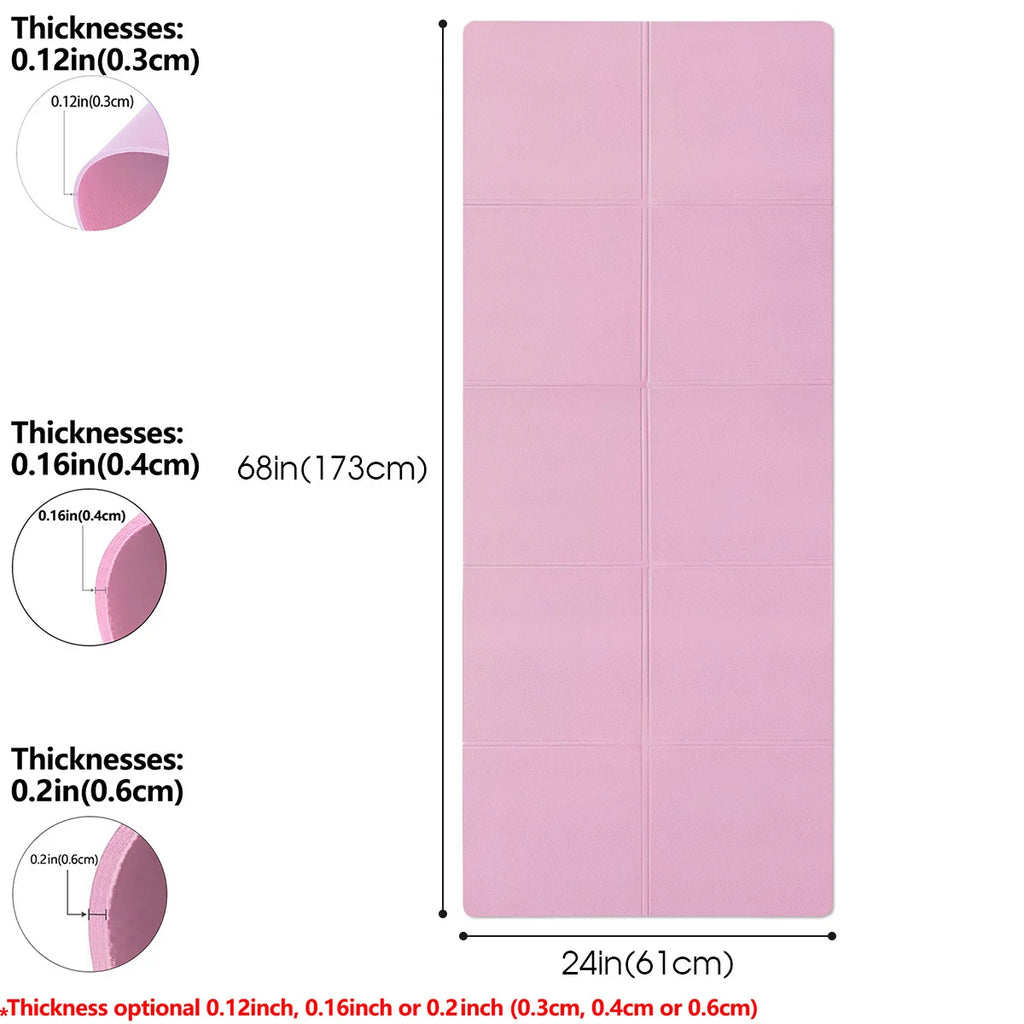 Premium Non-Slip Yoga & Pilates Fitness Mat | 3mm 4mm 6mm Ultra-Durable Travel Exercise Pad | Eco-Friendly Waterproof Home Gym Floor Cushion for Women (173cm x 61cm)