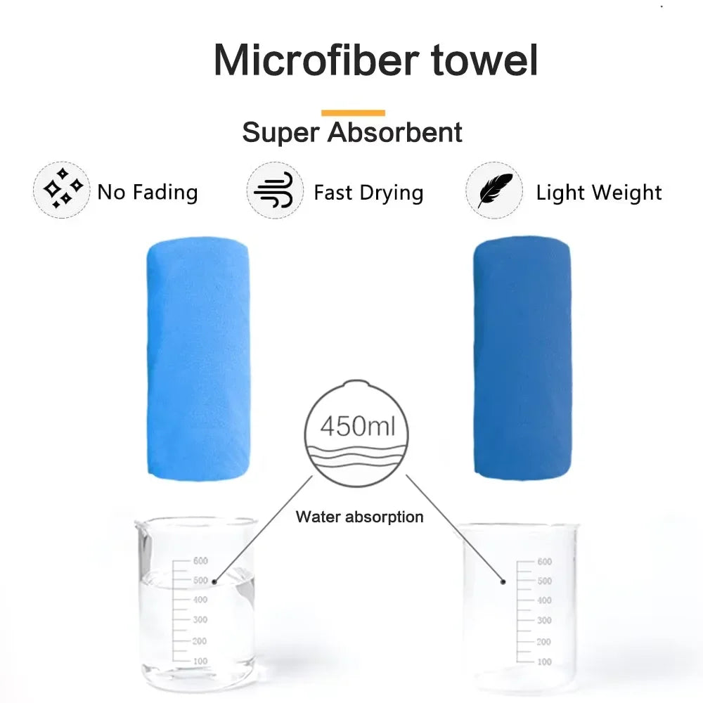Outdoor Microfiber Quick-Drying Cooling Sports Towel – Super Absorbent Ice Towel for Fitness, Gym, Camping, and Beach (Multiple Sizes)