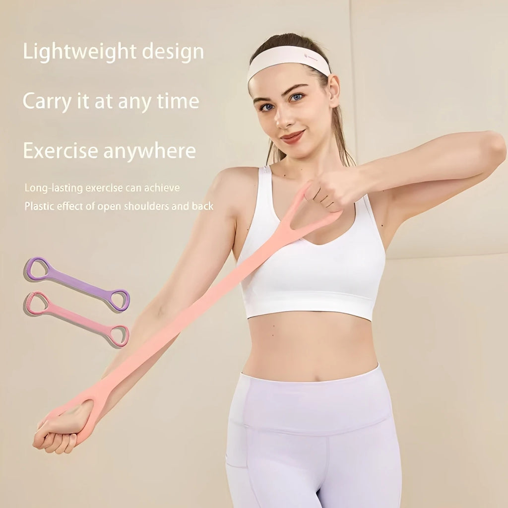Premium 8-Figure Yoga Tensioner & Resistance Band – Elastic Stretch Strap for Posture Correction, Shoulder Opening, and Full-Body Flexibility Training