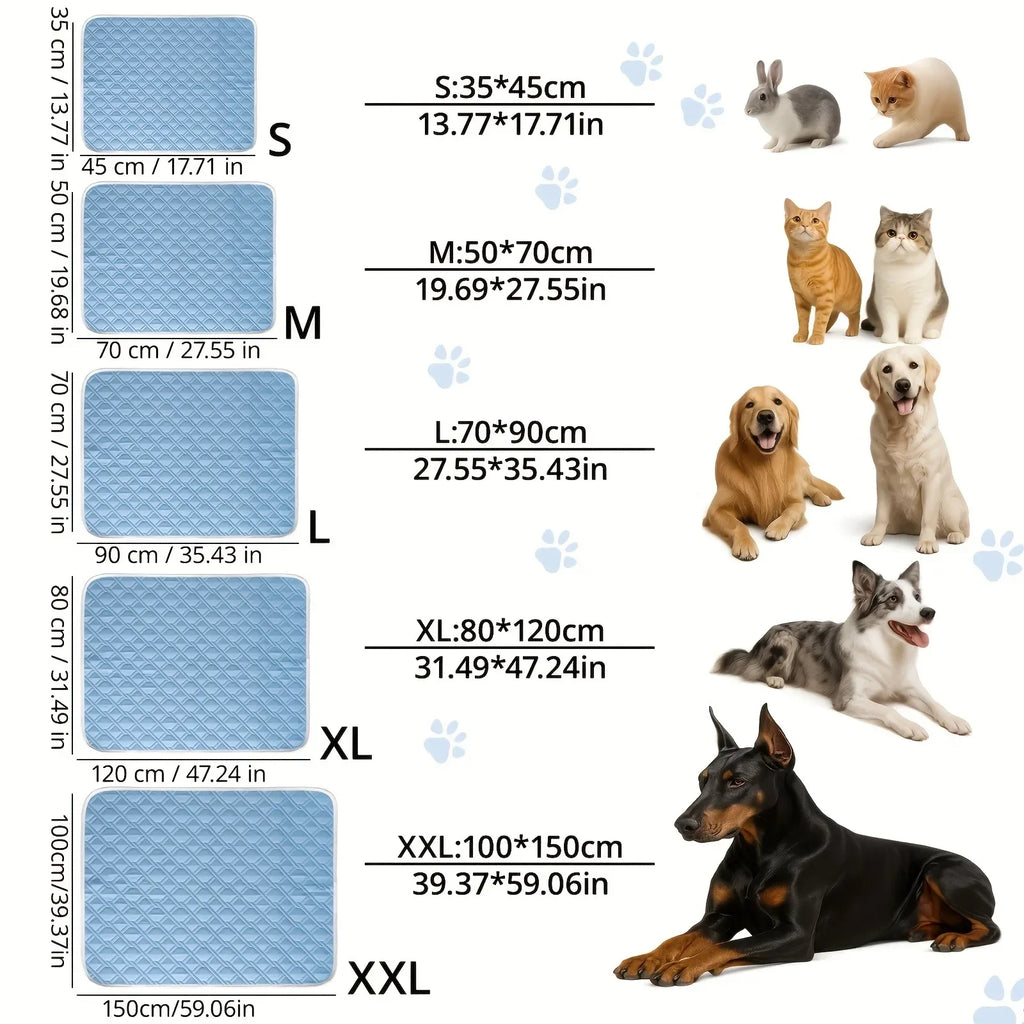 Self-Cooling Ice Silk Pet Mat – Breathable Summer Sleep Pad for Dogs & Cats