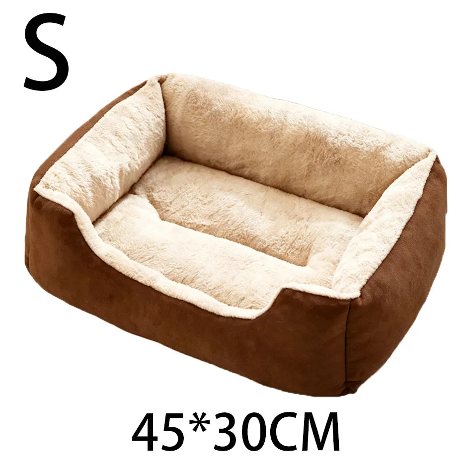 Winter Plush Cat Bed House