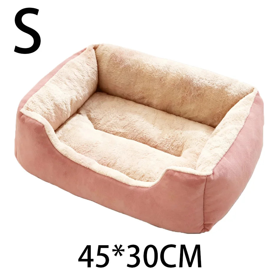 Winter Plush Cat Bed House