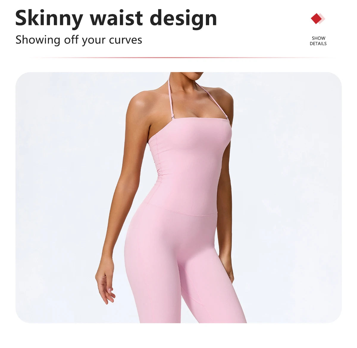 Women's Halter Flared Yoga Jumpsuit