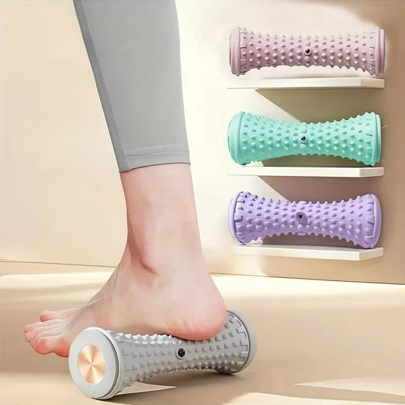 Dual Foot Massager Roller & Yoga Therapy Ball Set – Ergonomic Plantar Fasciitis Relief & Deep Tissue Muscle Recovery Tool (6.5x17cm)