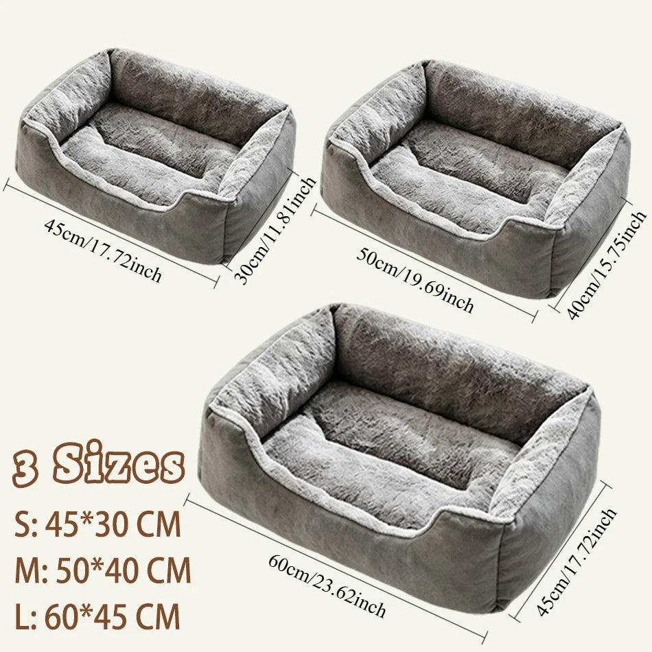Winter Plush Cat Bed House