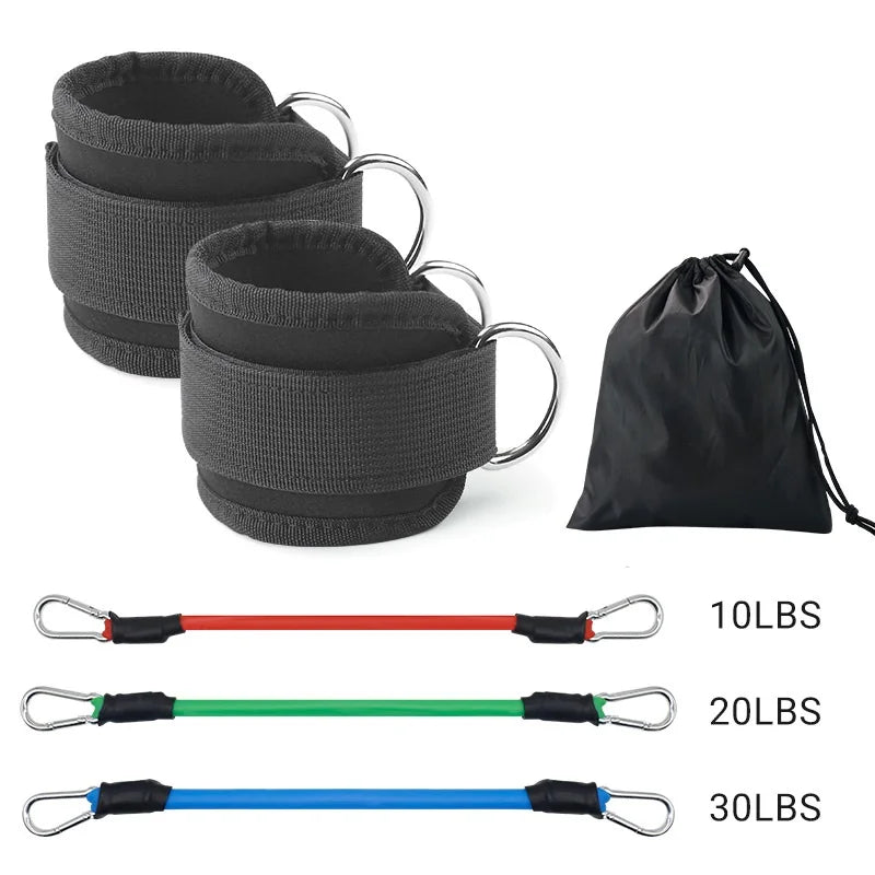 6-Piece Ankle Strap Set for Cable Workouts