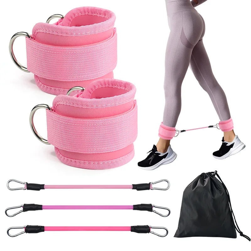 6-Piece Ankle Strap Set for Cable Workouts