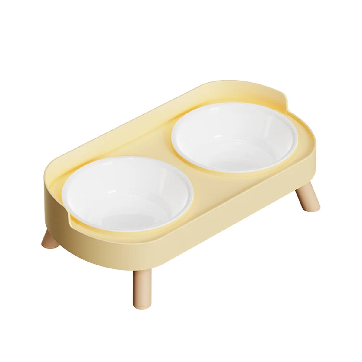 Ergonomic Adjustable Height Elevated Double Pet Feeder