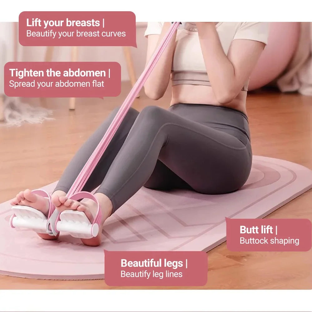 Multifunctional Yoga Pedal Puller Resistance Band – Portable Home Fitness Tension Rope for Body Sculpting, Stretching, and Strength Training