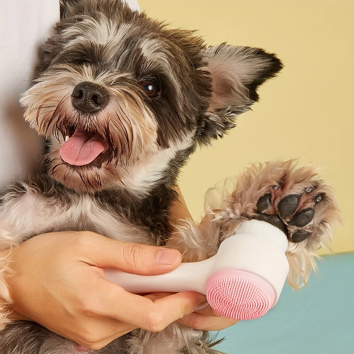 Dual-Sided Pet Grooming Tool – Therapeutic Massage & Claw Cleaning Brush