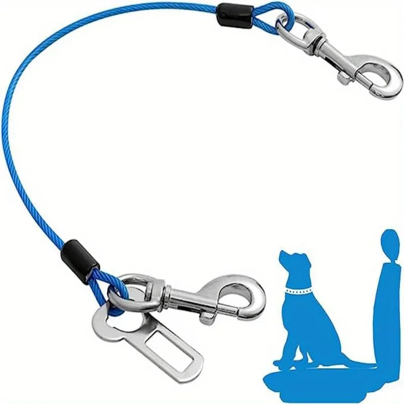 Durable Chew-Proof Dog Safety Harness and Vehicle Seatbelt Restraint for Small to Medium Breeds.