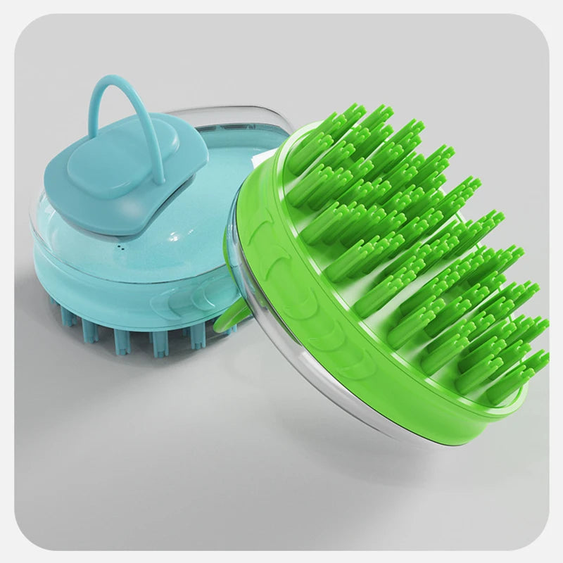2-in-1 Silicone Pet SPA Massage Bath Brush & Grooming Tool for Dogs & Cats