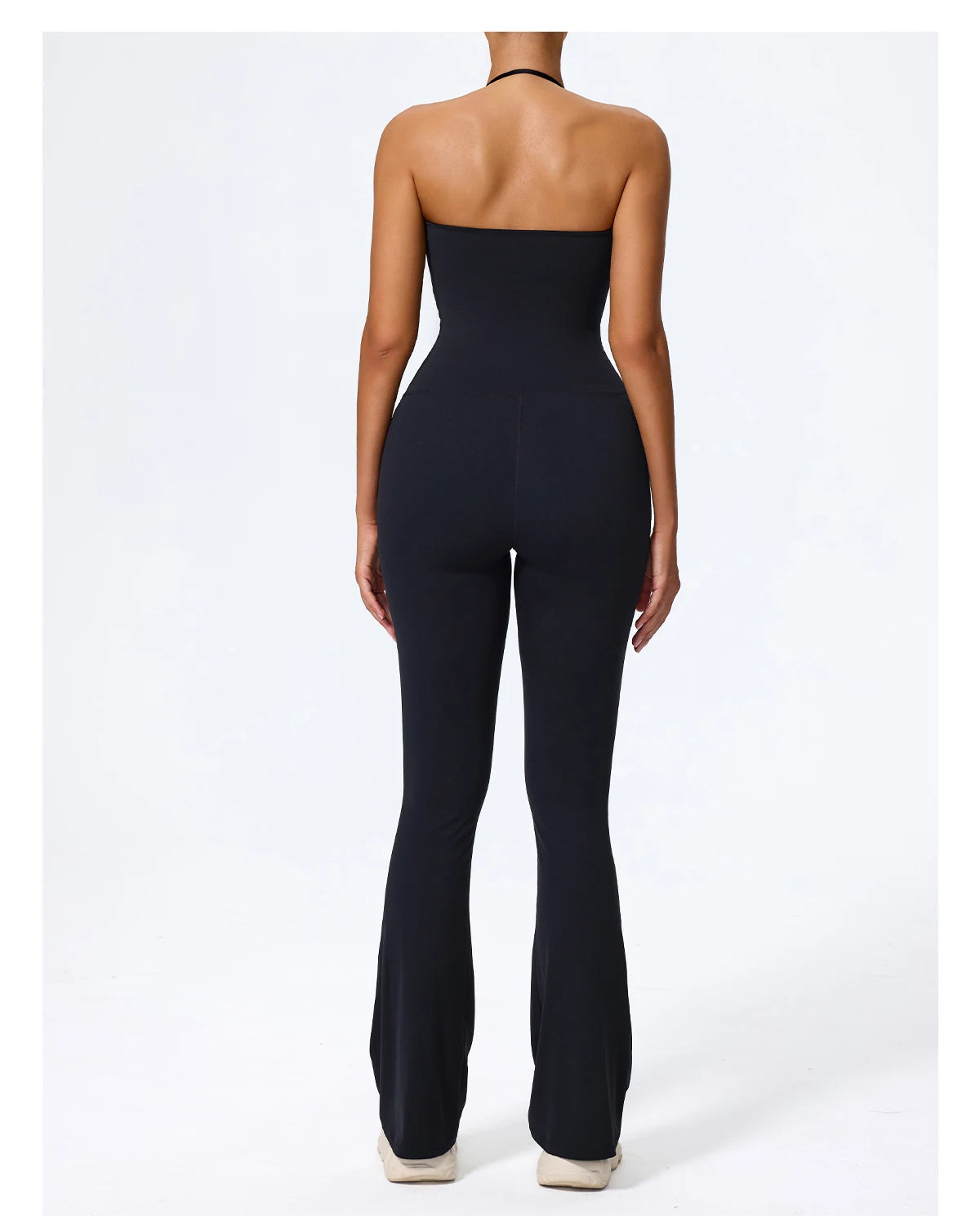 Women's Halter Flared Yoga Jumpsuit