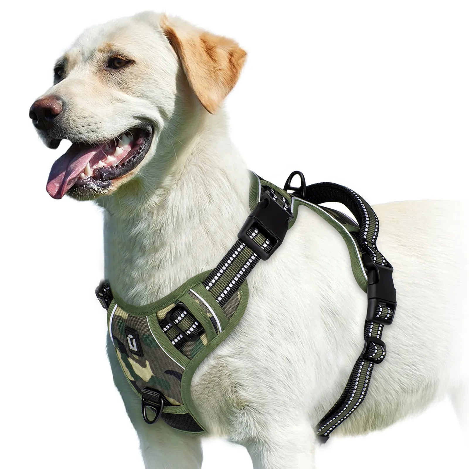 No Pull Dog Harness, Adjustable Soft Padded Pet Vest with Easy Control Handle for Training and Daily Walks