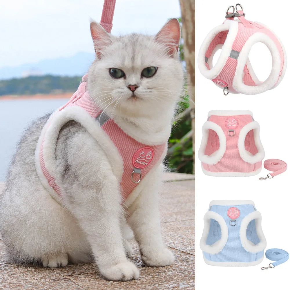 Rabbit Fur Pet Vest Harness