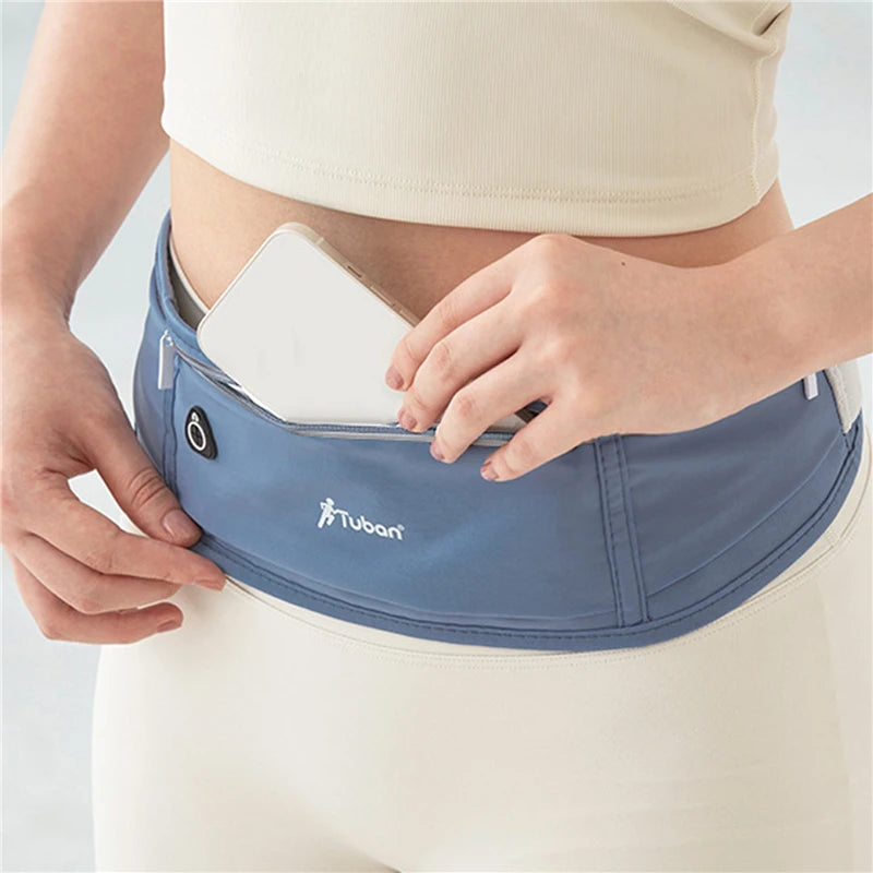 Outdoor Waterproof Invisible Running Waist Bag – Slim Hidden Sports Fanny Pack for Men and Women, Adjustable Gym Belt for Phones and Accessories