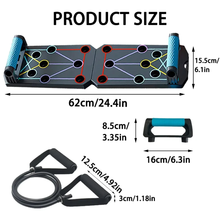 Multi-Function Color-Coded Push-Up Board System - Home Gym Strength Training Equipment