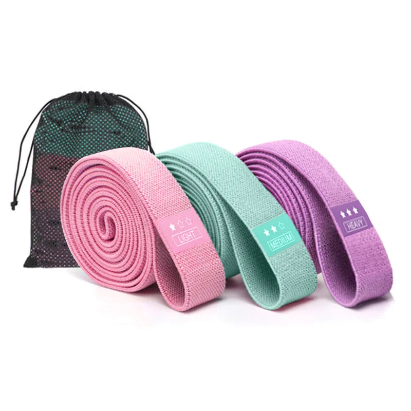 3-Piece Fabric Resistance Bands Set for Full-Body Workouts