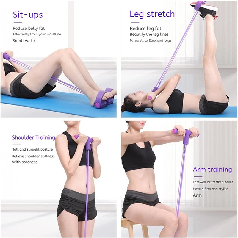 6-Tube Pedal Resistance Band