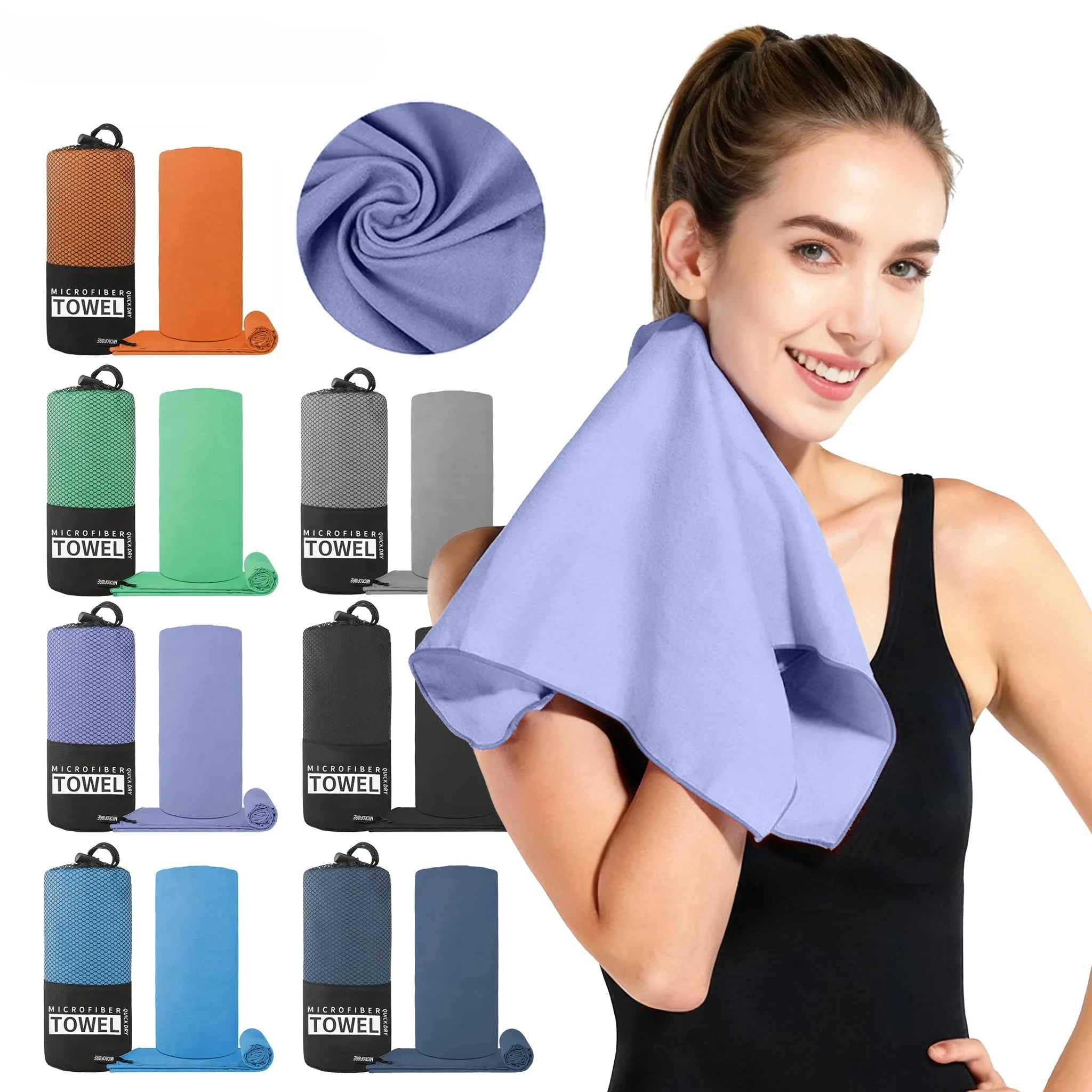 Outdoor Microfiber Quick-Drying Cooling Sports Towel – Super Absorbent Ice Towel for Fitness, Gym, Camping, and Beach (Multiple Sizes)