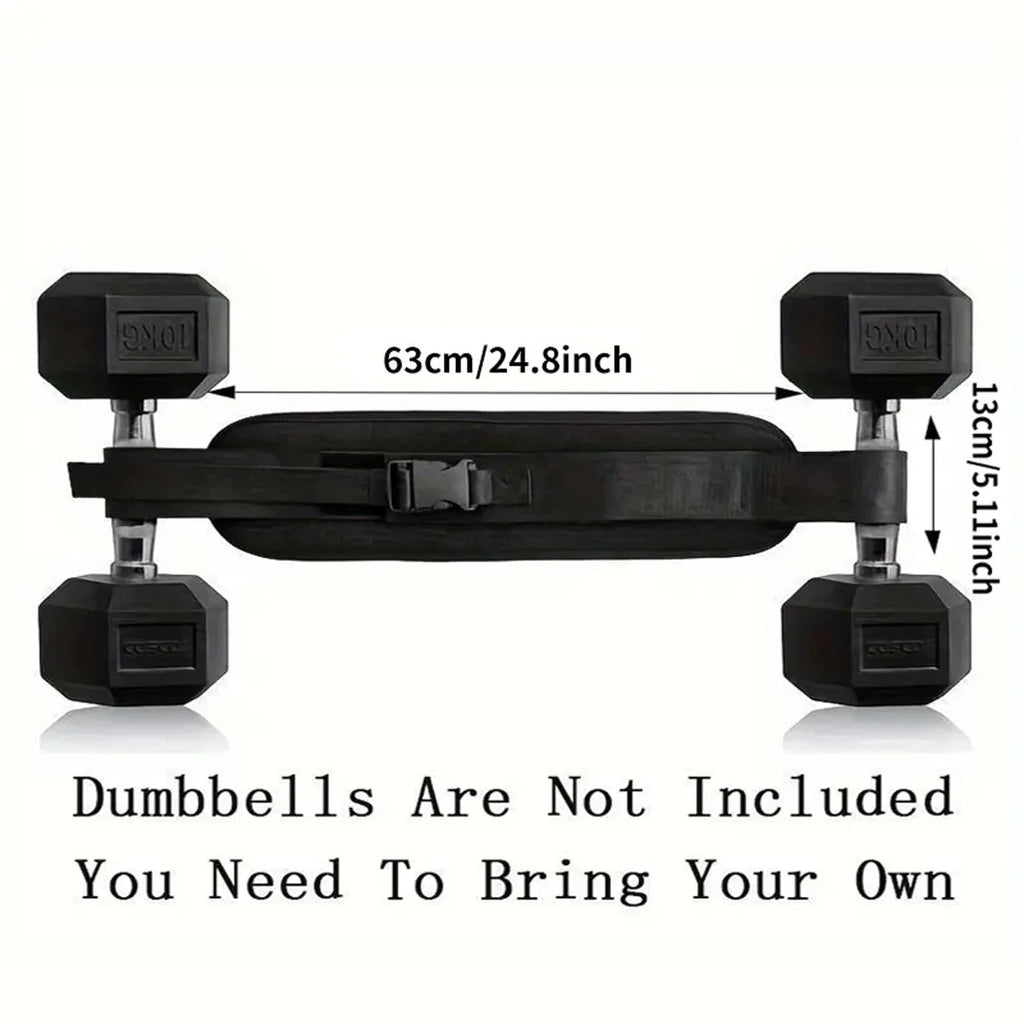 Adjustable Weighted Hip Bridge Belt for Dumbbell & Kettlebell Training | Heavy-Duty Nylon Waist Belt for Glute Thrusts & Hip Shaping | Unisex Home Gym Fitness Equipment
