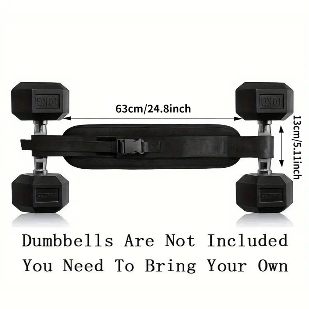 Adjustable Weighted Hip Bridge Belt for Dumbbell & Kettlebell Training | Heavy-Duty Nylon Waist Belt for Glute Thrusts & Hip Shaping | Unisex Home Gym Fitness Equipment