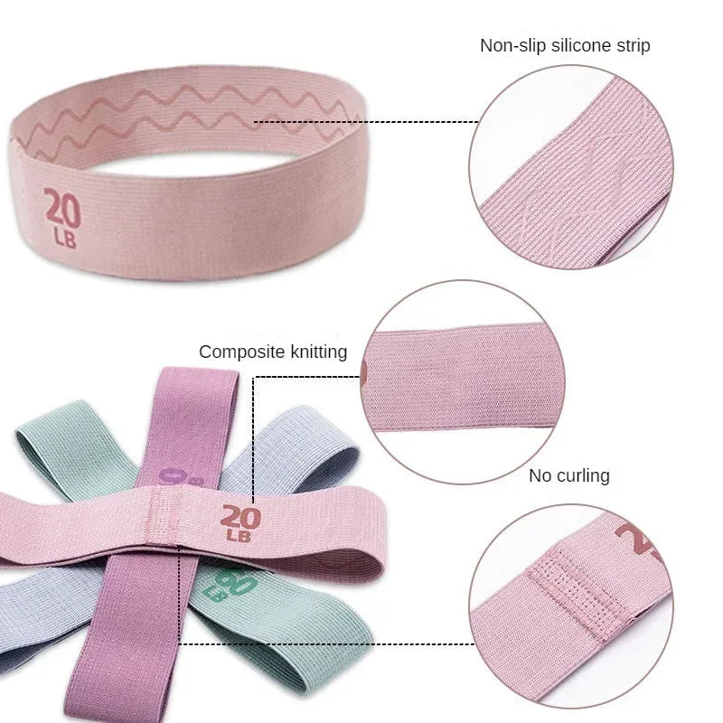 Anti-Slip Fabric Resistance Bands for Glute Activation & Hip Sculpting.