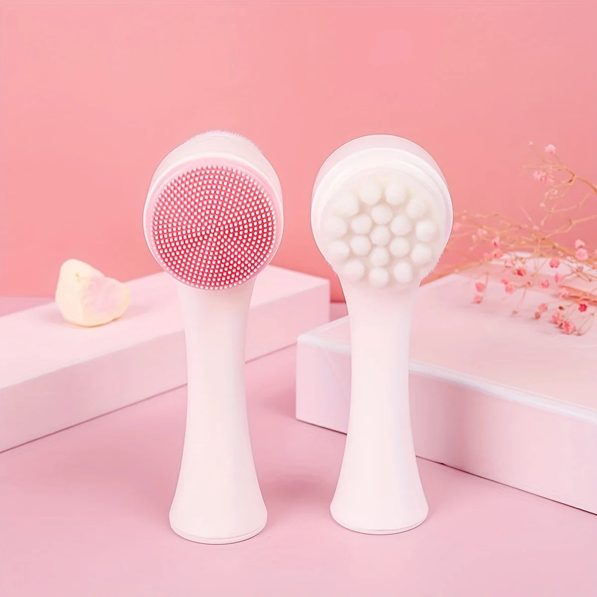 Dual-Sided Pet Grooming Tool – Therapeutic Massage & Claw Cleaning Brush