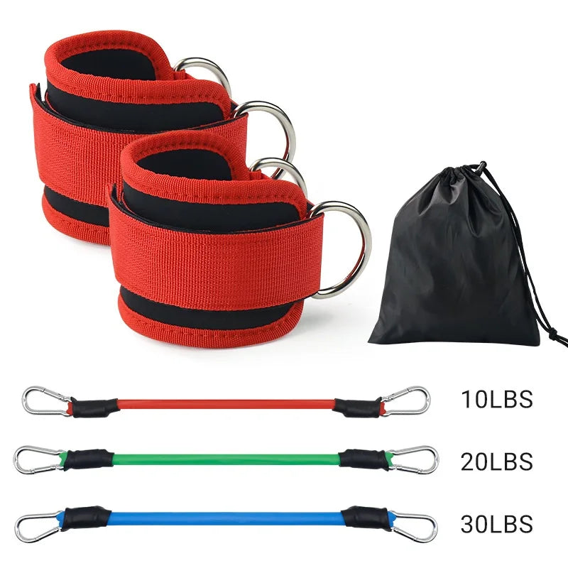 6-Piece Ankle Strap Set for Cable Workouts