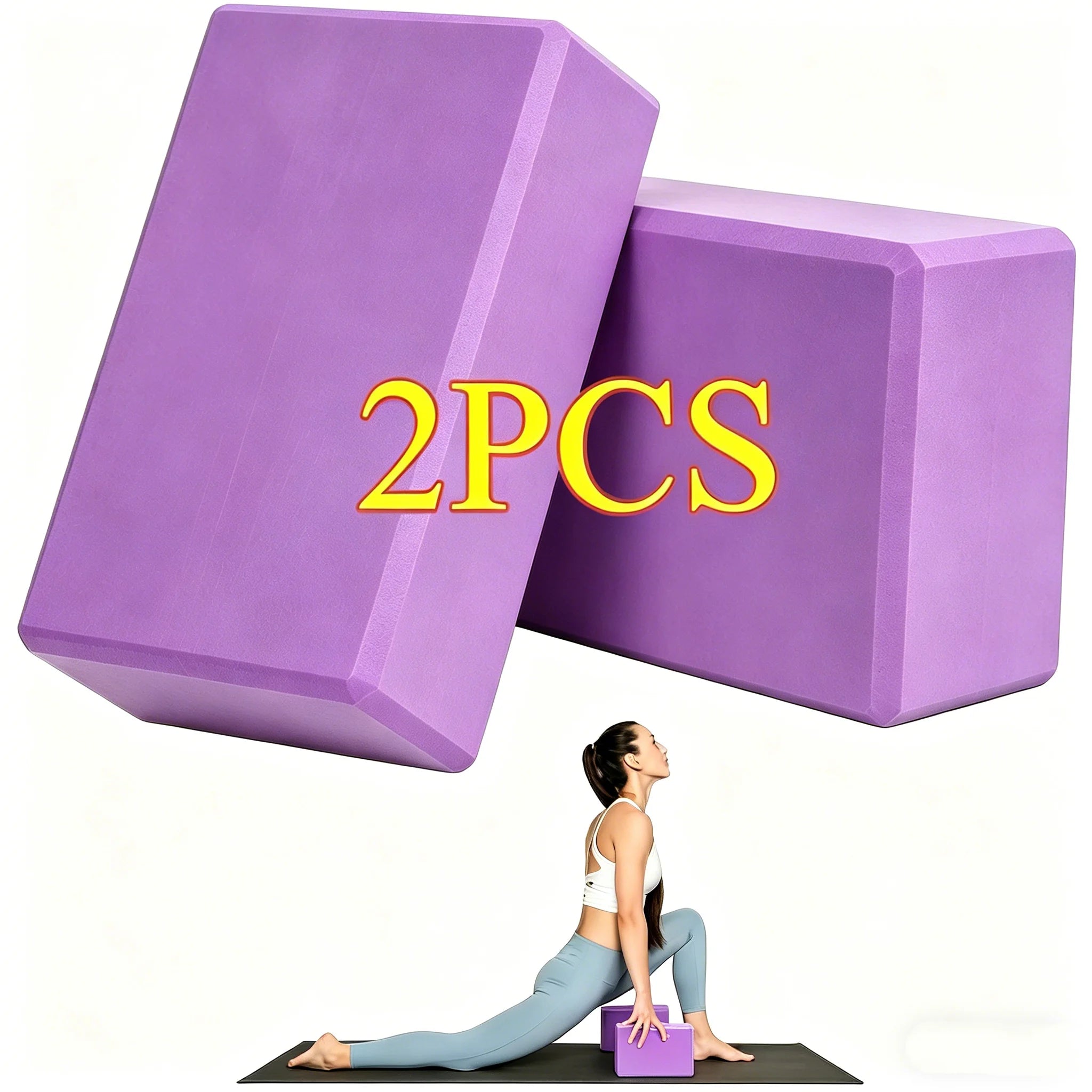 Yoga Block for Yoga, Stretching & Fitness Support
