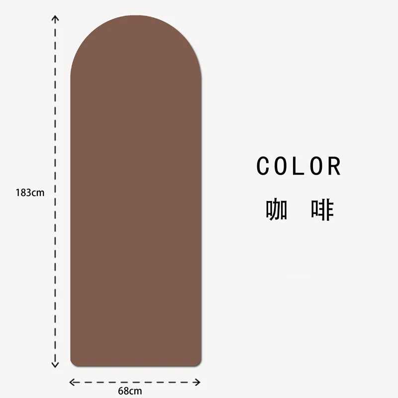 Eco-Friendly Curved Arch Oval Yoga Mat – PU Rubber Non-Slip Suede Surface