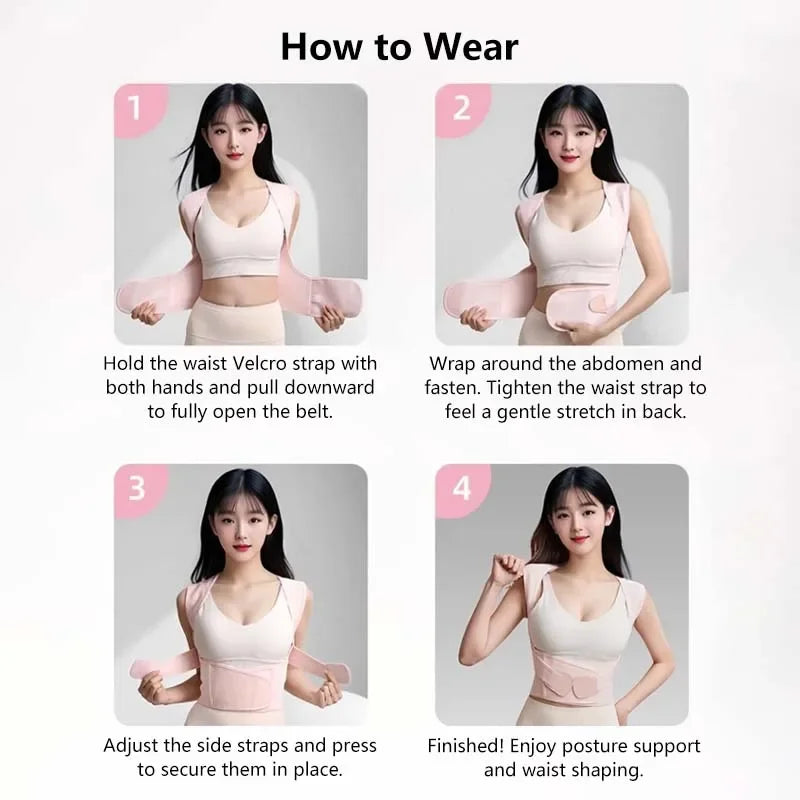 Advanced Posture Correction Vest – Adjustable Back Support & Breathable Waist Trainer for Spine Alignment