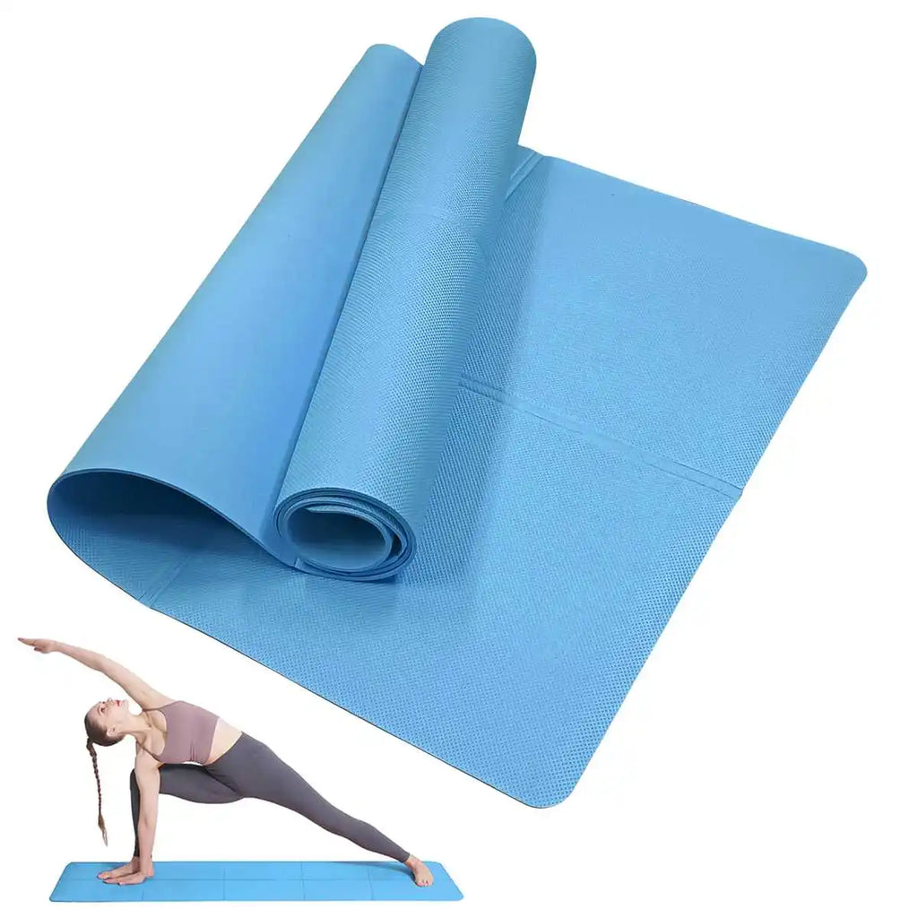 Premium Non-Slip Yoga & Pilates Fitness Mat | 3mm 4mm 6mm Ultra-Durable Travel Exercise Pad | Eco-Friendly Waterproof Home Gym Floor Cushion for Women (173cm x 61cm)