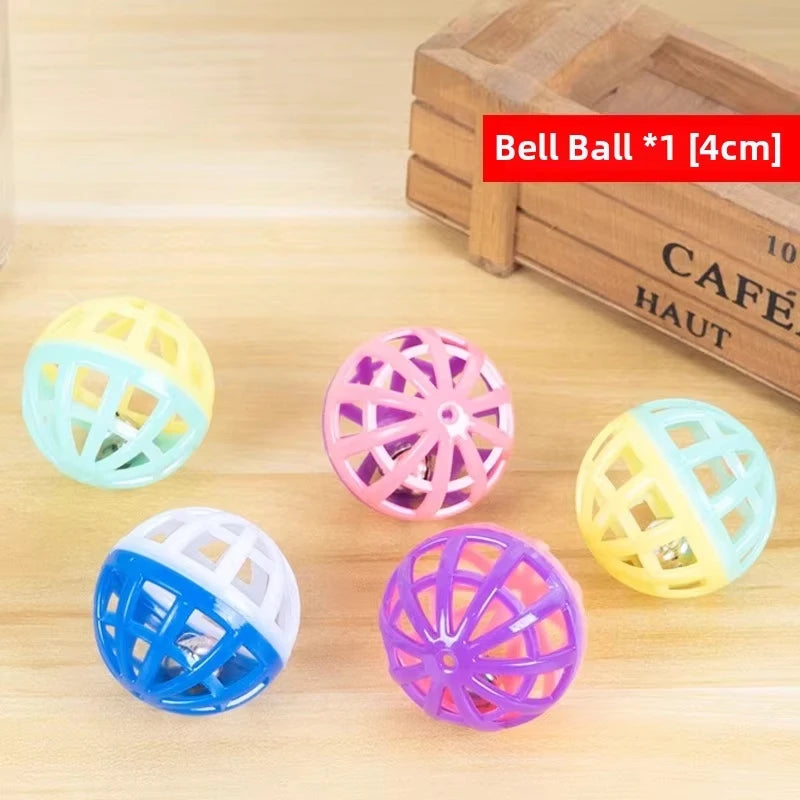 Multi-functional Compact Cat Scratching Post with Interactive Ball Launcher & Playhouse
