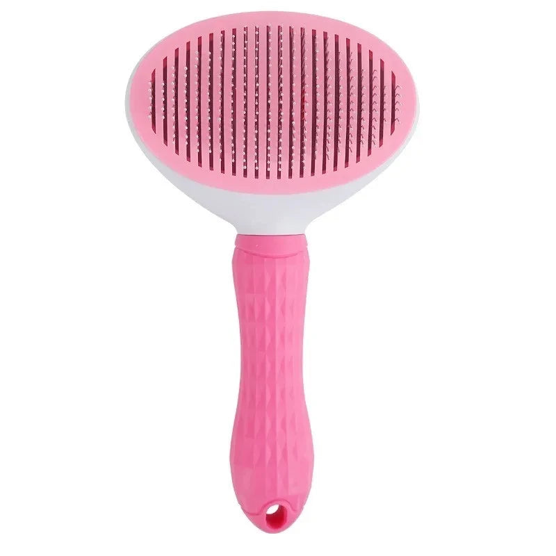 Professional 2-in-1 Self-Cleaning Slicker Brush & Massage Tool for Dogs and Cats
