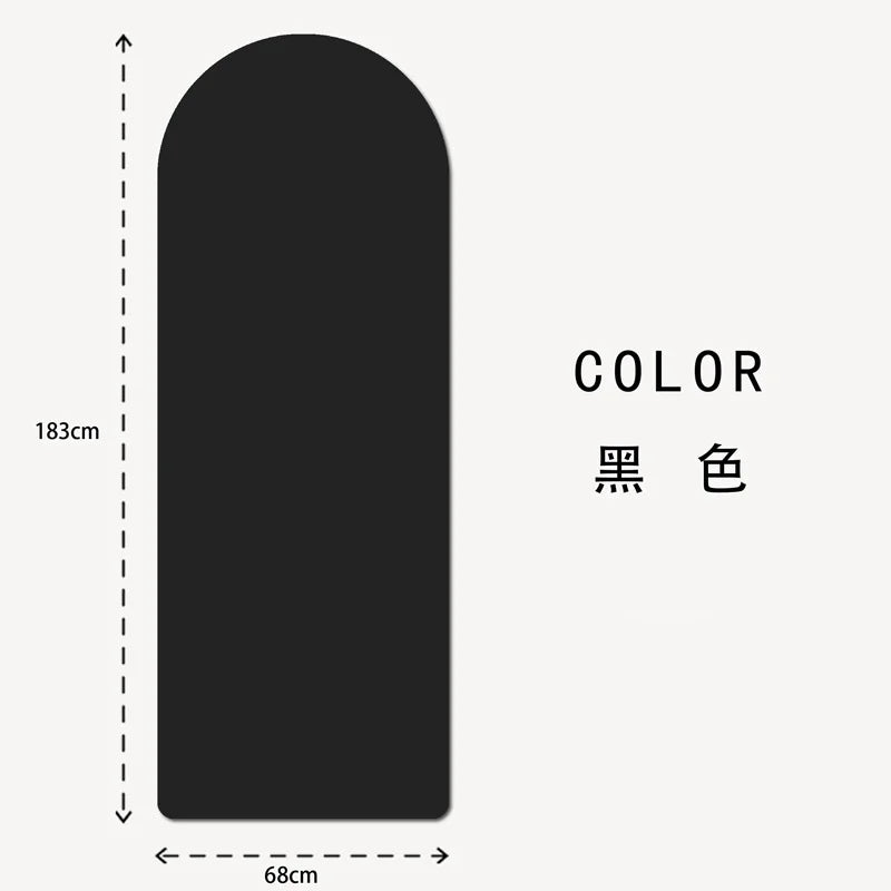 Eco-Friendly Curved Arch Oval Yoga Mat – PU Rubber Non-Slip Suede Surface