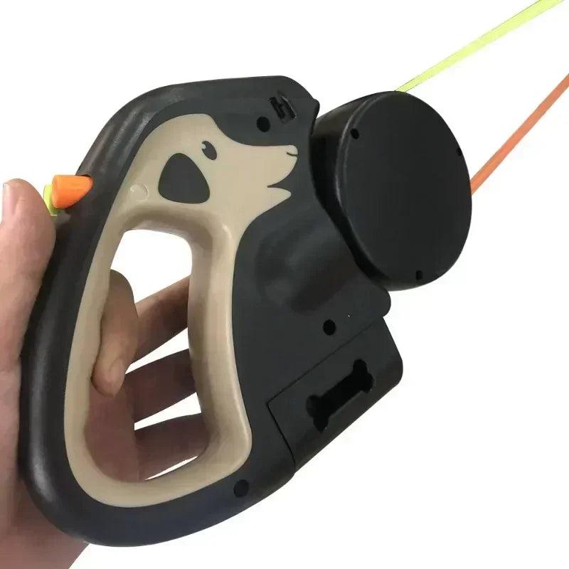 3M Automatic Retractable Dual Dog Leash System – 360° Rotating Nylon Double Traction Rope with Color-Coded Controls and Ergonomic Rubber Grip