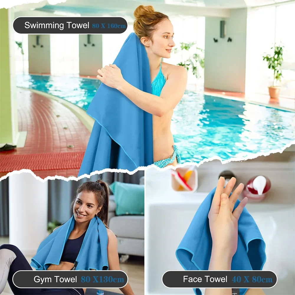 Outdoor Microfiber Quick-Drying Cooling Sports Towel – Super Absorbent Ice Towel for Fitness, Gym, Camping, and Beach (Multiple Sizes)