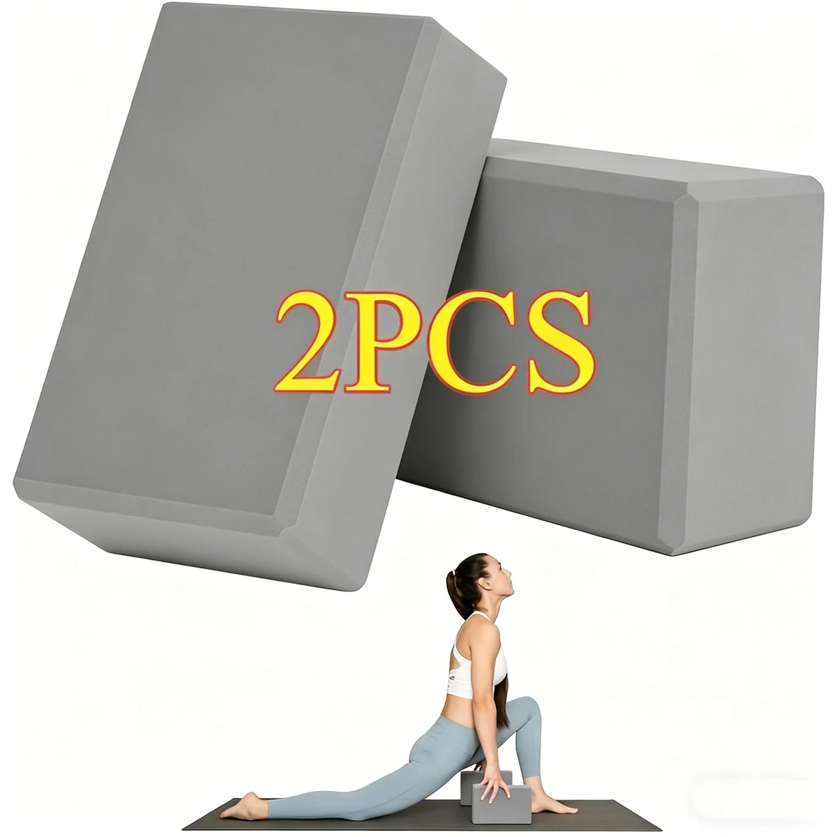 Yoga Block for Yoga, Stretching & Fitness Support