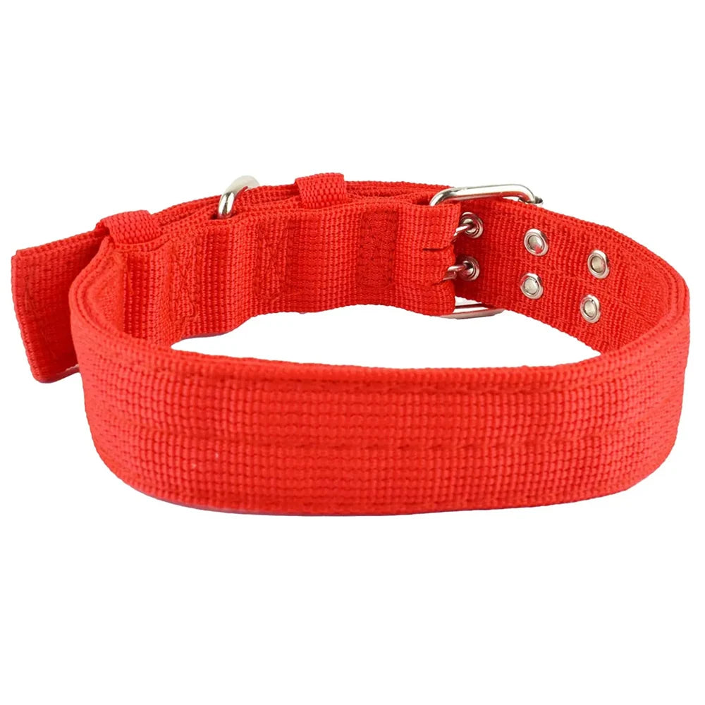 Heavy-Duty Tactical Military Dog Collar – 1.5"/2" Ultra-Wide Reinforced Nylon with Double-Pin Metal Buckle for Medium and Large Breeds