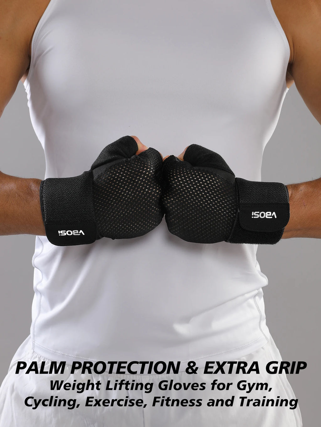 Half-Finger Fitness & Cycling Gloves For Men ^ Women– Adjustable Non-Slip Design for Enhanced Dexterity