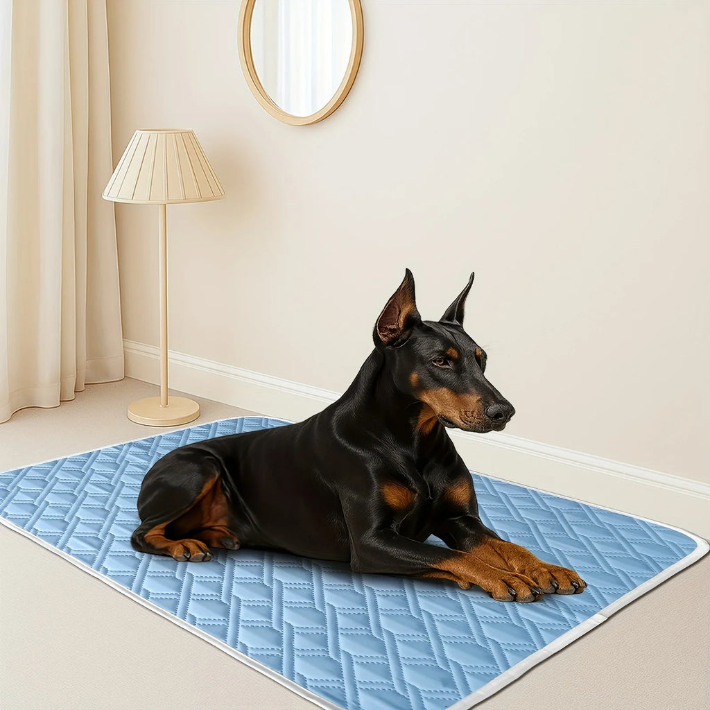 Self-Cooling Ice Silk Pet Mat – Breathable Summer Sleep Pad for Dogs & Cats